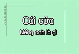 Cái Tiếng Anh Là Gì